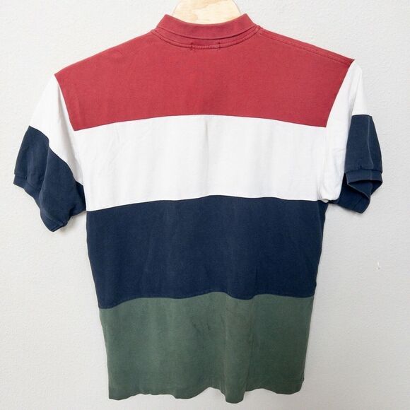Vintage 90’s Nautica‎ Color block Polo Mens XL Pin Hole On Sleeve - Picture 2 of 7